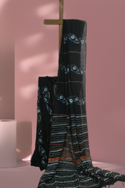 Khesh Cotton Kantha Embroidery Sari